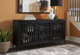 Bay Furniture Gallery - Ashley Furniture - Vallisburg Accent Cabinet - Accent Cabinet / Black/Natural - A4000644